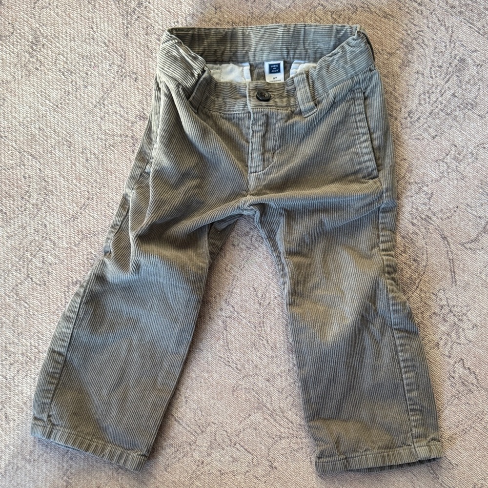 Janie and Jack Corduroy Pants in Gray